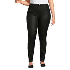 Women's Plus Size High Rise Coated Denim Skinny Jeans