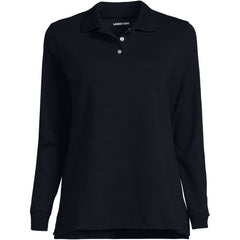 School Uniform Women's Long Sleeve Interlock Polo Shirt