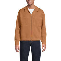 Men's Long Sleeve Fine Gauge Cotton Full Zip Chore Coat
