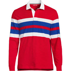 Men's Long Sleeve Lightweight Slub Rugby Polo