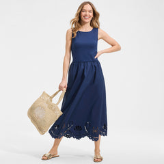 Women's Embroidered Duet Midi Dress