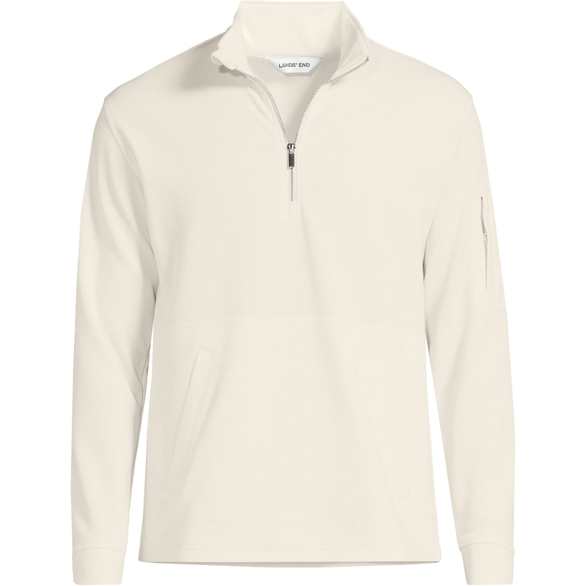 Men's Long Sleeve Cooling Performance Pique Quarter Zip