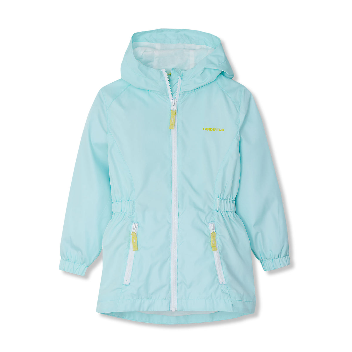 Girls Hooded Water Resistant Rain Jacket