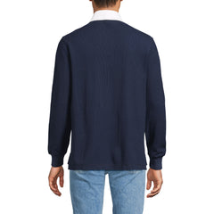 Men's Long Sleeve Honeycomb Pique Rugby