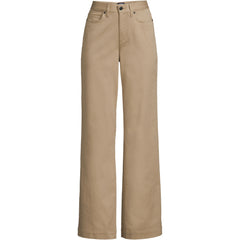 Women's Plus Size High Rise 5 Pocket Wide Leg Chino Pants