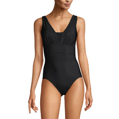 Women's Mastectomy SlenderSuit Grecian Tummy Control One Piece Swimsuit