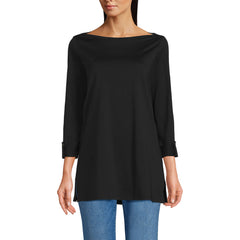 Women's Supima Cotton Adjustable 3/4 Sleeve Boatneck Tunic