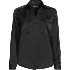 Women's Charmeuse Utility Popover Blouse