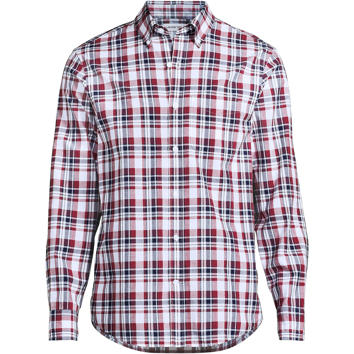 Men's Tall Long Sleeve Madras Shirt