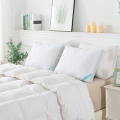 Waverly Antimicrobial 180 Thread Count Cotton Down Alternative Gusseted Bed Pillow