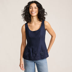 Women's Embroidered Peplum Top
