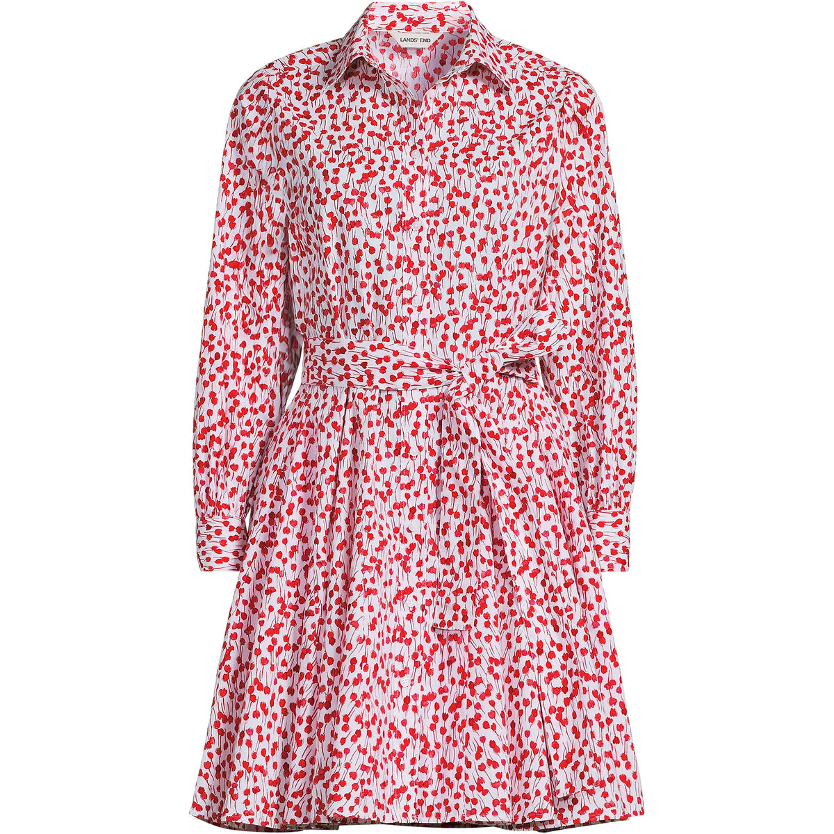 Women's Plus Size Poplin Button Front Dress with Godets
