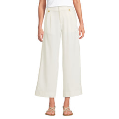 Women's Petite Soft Polish High Rise Wide Leg Crop Pants