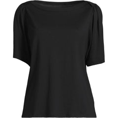 Women's Elbow Sleeve Supima Cotton Boatneck T-Shirt