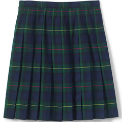 Girls Below The Knee Plaid Pleated Skirt