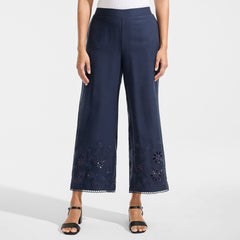 Women's Linen Embroidered Pants