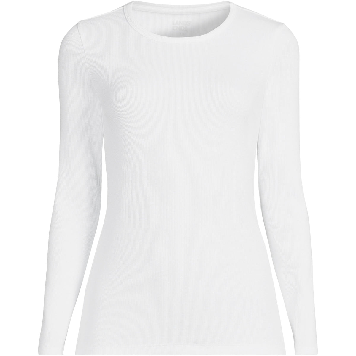 Women's Plus Size Long Sleeve Micro Rib T-Shirt