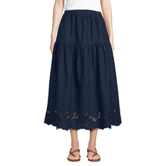 Women's Petite Voile Eyelet Maxi Skirt