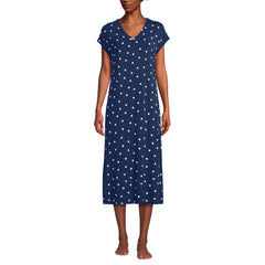 Women's Cooling Cap Sleeve Midi Nightgown
