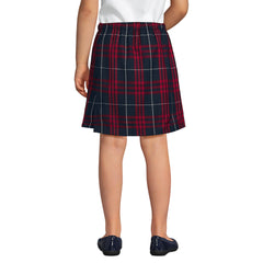 Girls Plaid A Line Tab Skort Top of Knee