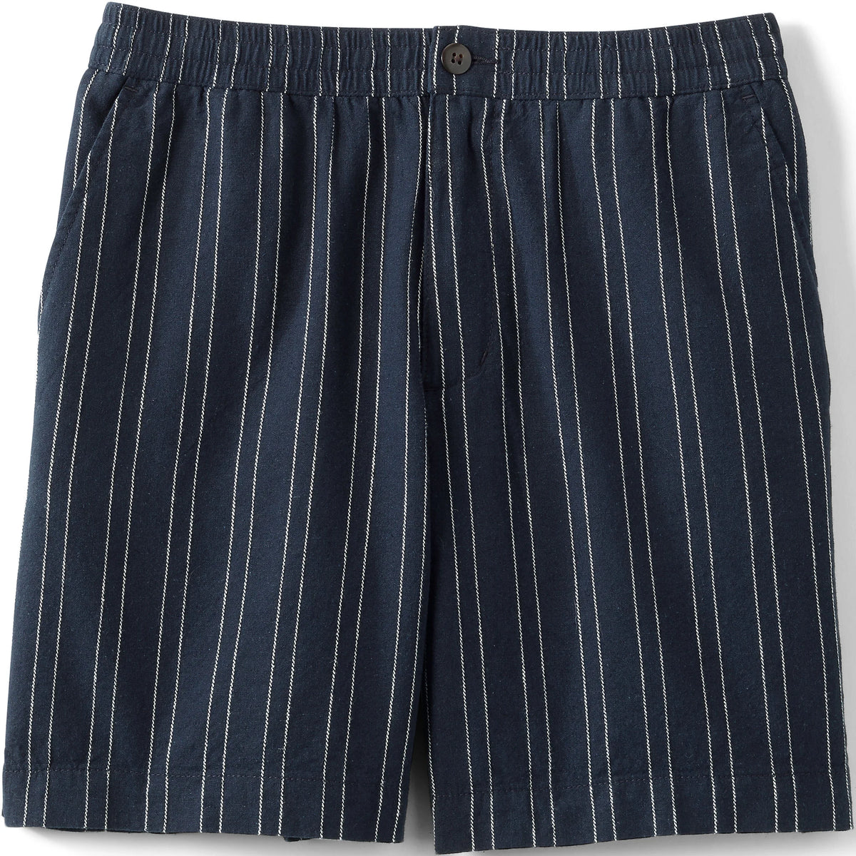 Men's 7" Linen Cotton Elastic Waist Short
