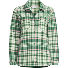 Women's Petite Print Anyweather Fleece Shirt Jacket