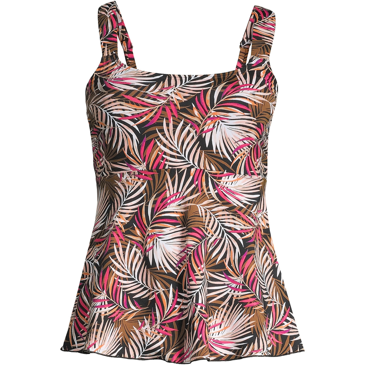Women's Long Flutter Scoop Neck Tankini Top