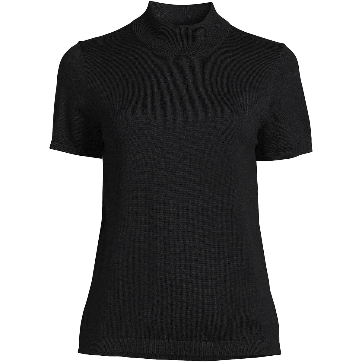 Women's Plus Size Cotton Modal Half Sleeve Mock Neck Pullover Sweater
