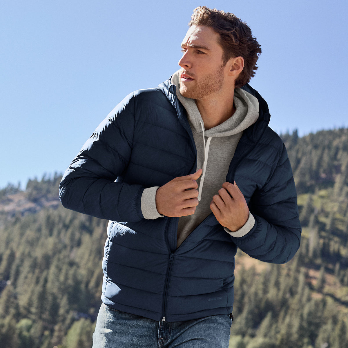 Men's Hooded Wanderweight Packable Down Jacket