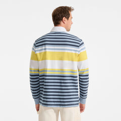 Men's Tall Long Sleeve Stripe Rugby Shirt