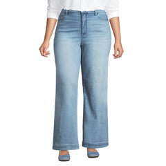 Plus Size High Rise Wide Leg Denim Jeans