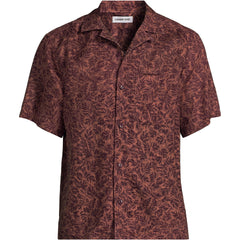 Men's Big and Tall Short Sleeve Linen Hawaiian Camp Collar Shirt