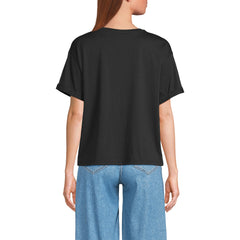 Women's Petite Oversized Supima Short Sleeve Crew Neck T-Shirt
