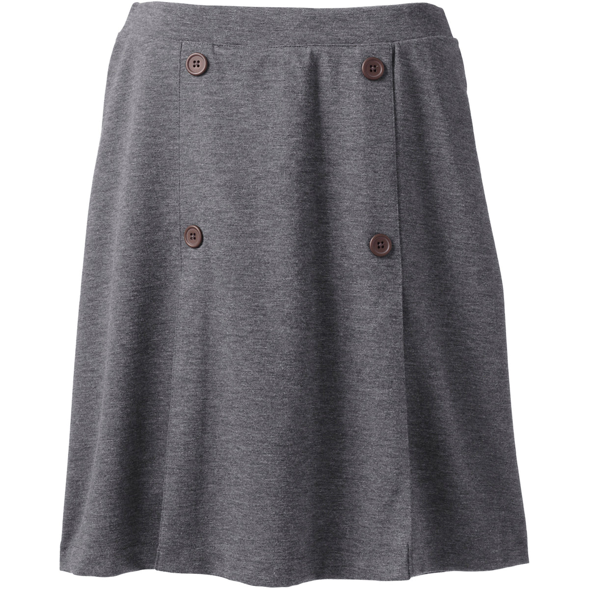 Women's Ponte Button Front Skort Above the Knee