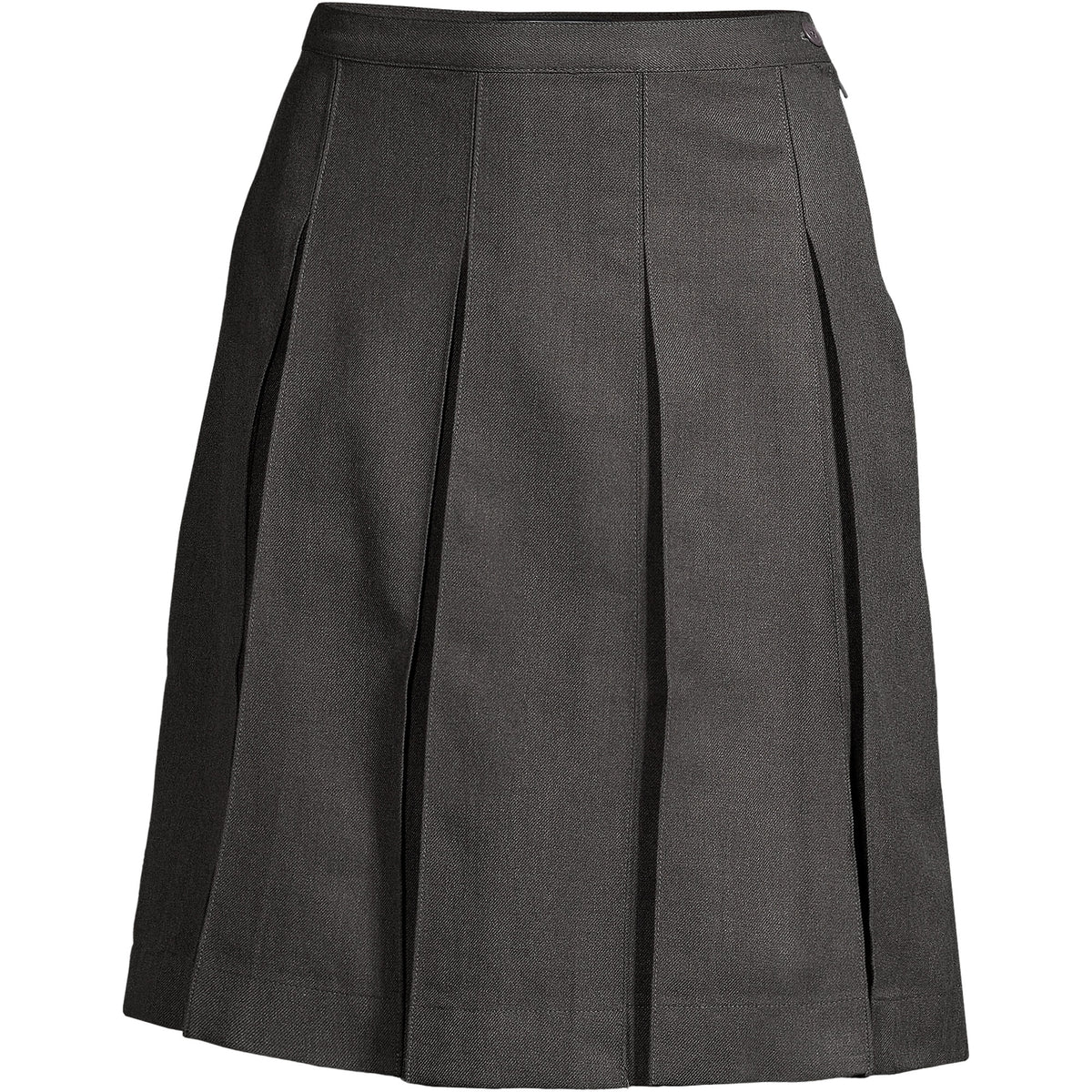 Women's Plus Size Solid Top of Knee Box Pleat Skirt