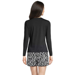 Women's Petite SunShade UPF 50 Long Sleeve Rash Guard Swim Tee