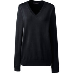 School Uniform Women's Petite Performance V-neck Sweater