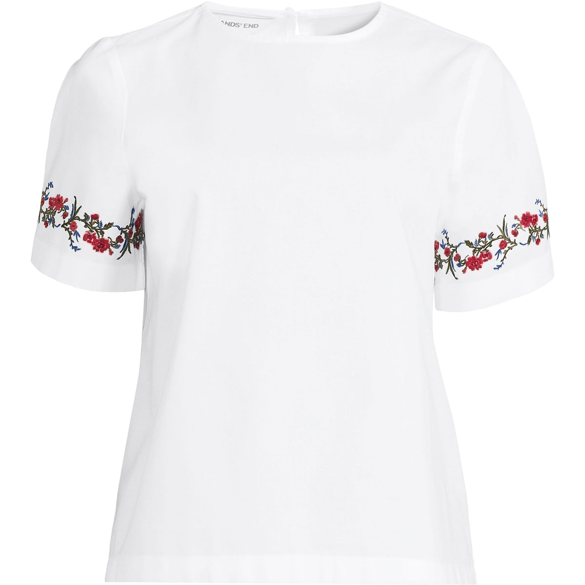 Women's Plus Size Poplin Eyelet Shirt