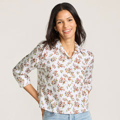 Women's No Iron Boxy Cropped Shirt