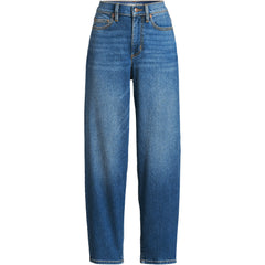 Women's Petite Recover High Rise Barrel Leg Ankle Jeans