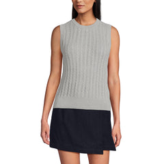 Women's Cotton Pointelle Shell Sweater