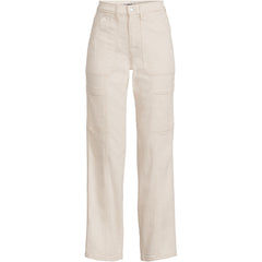 Women's Denim High Rise Utility Cargo Ankle Jeans