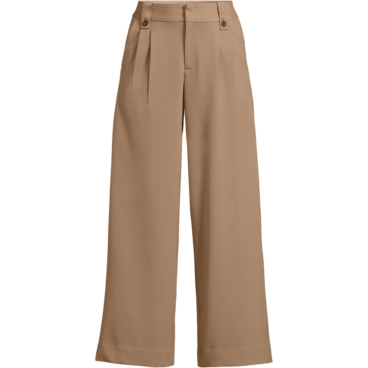 Women's Petite Soft Polish High Rise Wide Leg Crop Pants