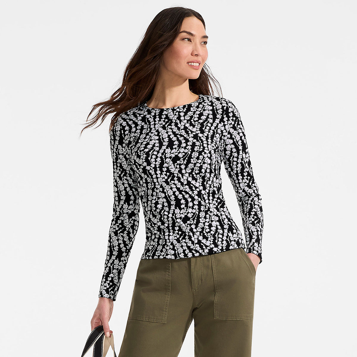 Women's Long Sleeve Crewneck Garden Tee - Sunshade UPF 50 Quick Dry