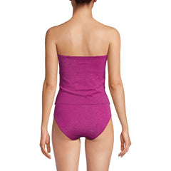 Women's Shine Wrap Bandeau Tankini Swimsuit Top
