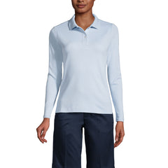 Women's Long Sleeve Feminine Fit Interlock Polo Shirt