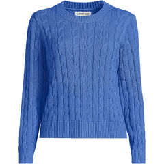 Women's Petite Drifter Classic Cable Crew Neck Sweater