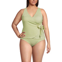 Women's Plus Size Side Tie Tankini Top