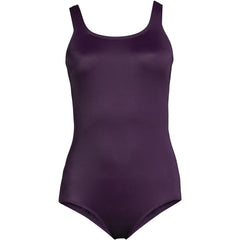 Women's Plus Size Mastectomy Scoop Neck Tugless One Piece Swimsuit