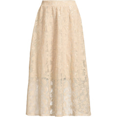Women's Sequin Lace Mid Rise Midi Skirt